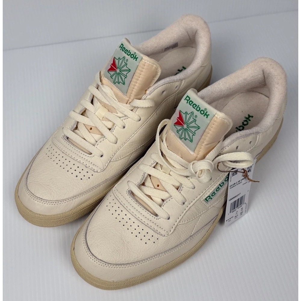 Reebok Club C 85 Vintage Chalk Leather Shoes Mens 14 Womens 15.5 New Tags
